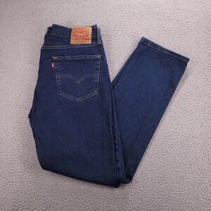 LEVIS 511 Jeans Mens 34x32 (Tag 36x32) Slim Leg Low Rise Low Stretch Blue Denim